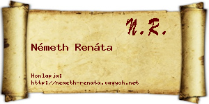 Németh Renáta névjegykártya