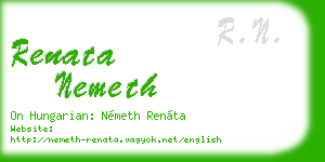 renata nemeth business card